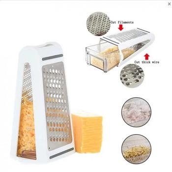 Терка двухсторонняя с контейнером, для овощей и сыра, крупная и мелкая лезвия 33120 - фото 2 Терка двухсторонняя с контейнером, для овощей и сыра, крупная и мелкая лезвия 33120 - фото 2