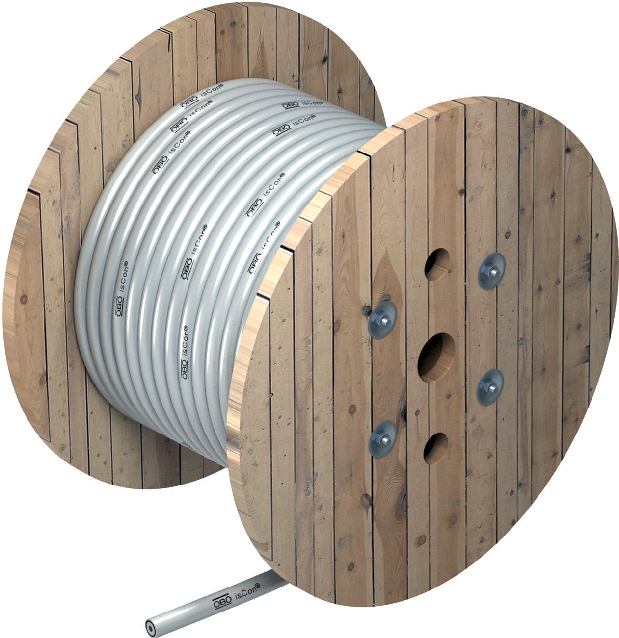 Токоотвод изолированный OBO bettermann isCon 750 LGR25 ø 26 мм 35 мм2 медь 25 м Светло-серый (5407995)