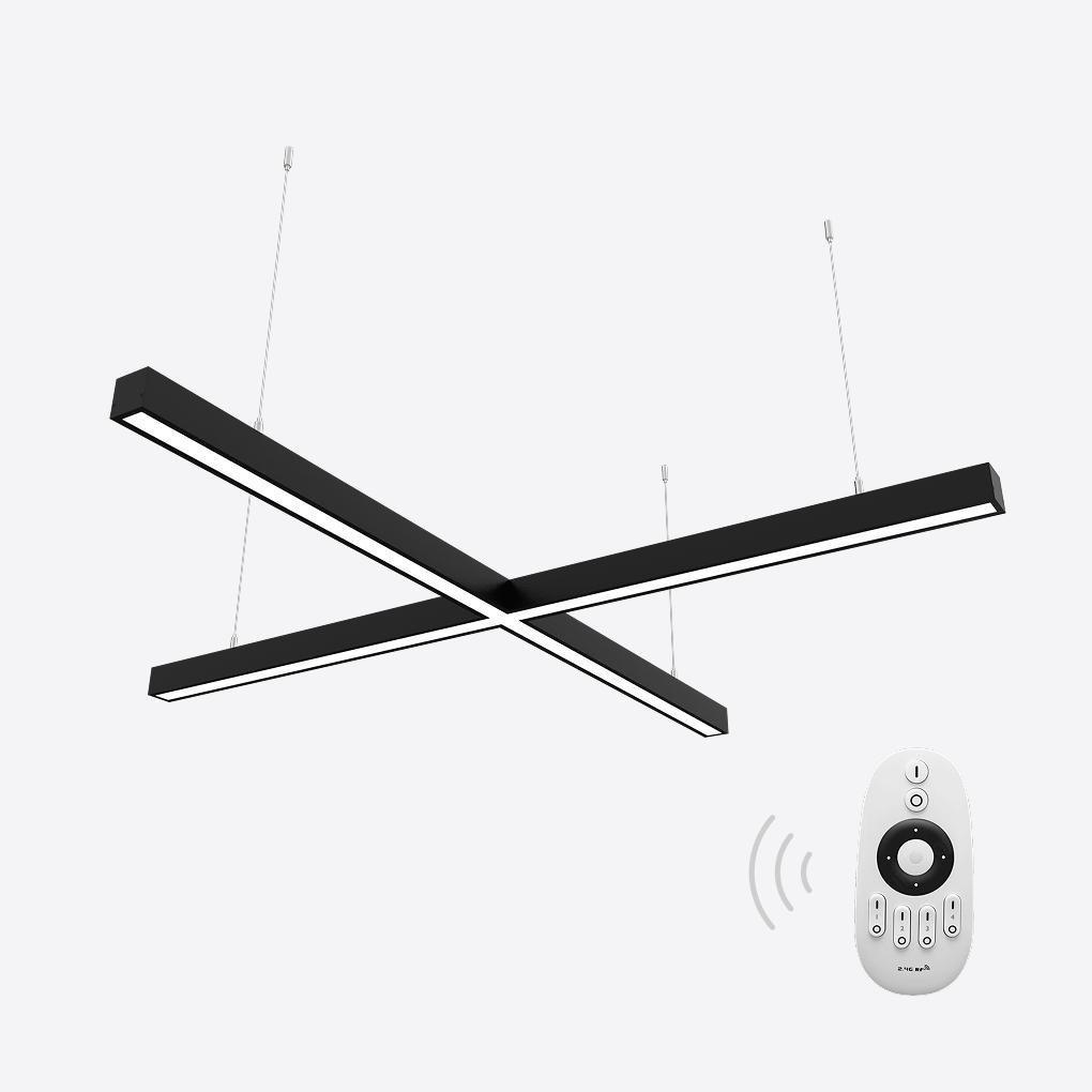 Светильник светодиодный управляемый X-LED 80 Вт x-образный 855x855x43 мм Черный (LSNKr-80b) - фото 2 Светильник светодиодный управляемый X-LED 80 Вт x-образный 855x855x43 мм Черный (LSNKr-80b) - фото 2