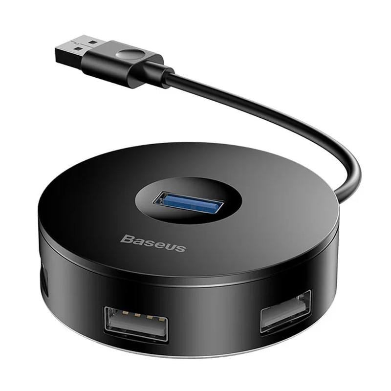 Переходник HUB BASEUS Round Box USB to USB 3.0 3USB 2,0 1 м Черный (CAHUB)