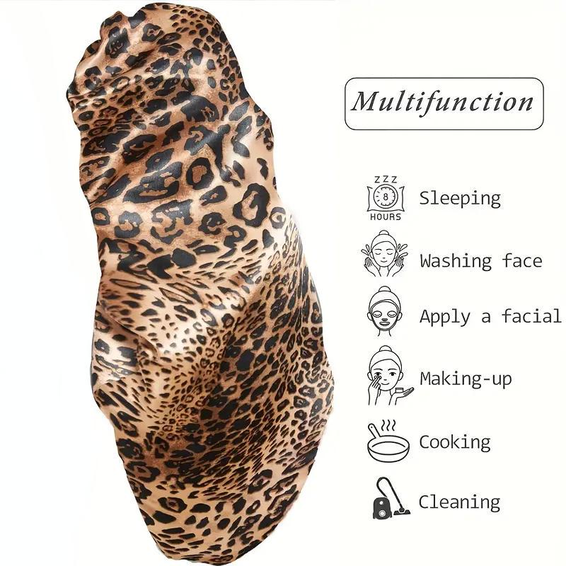 Шапочка для сна длинная на эластичной резинке универсального размера Леопардовый (2536970837) - фото 6