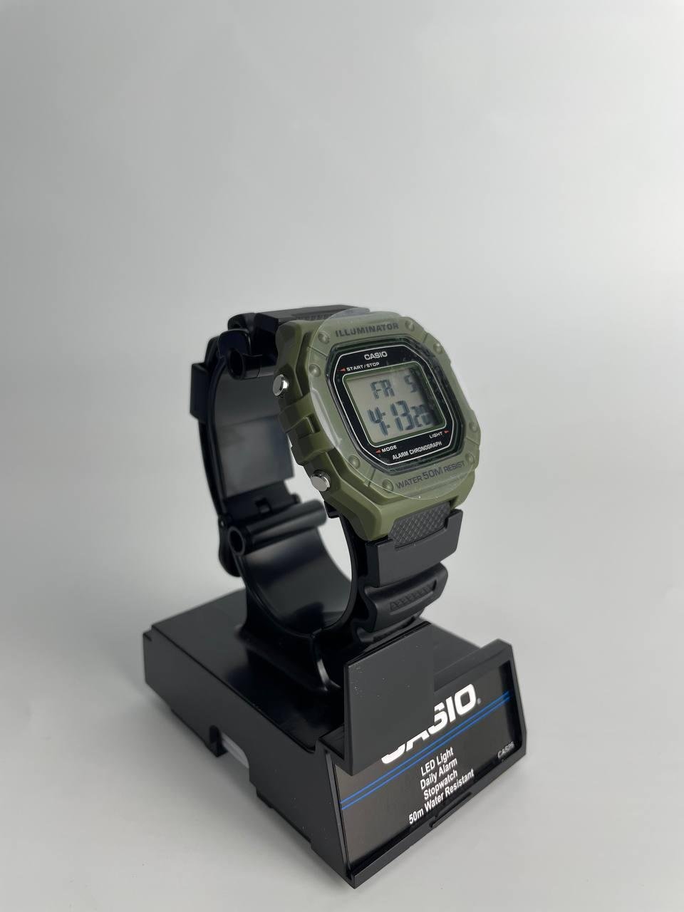 Наручний годинник чоловічий Casio W-218H-3AVCF Black/Olive