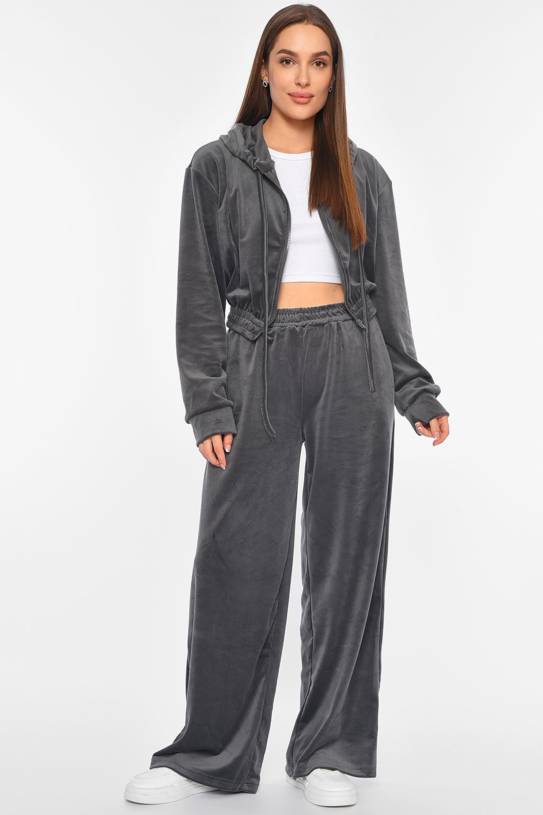 Спортивний костюм жіночий L-XL Графітовий (186867)