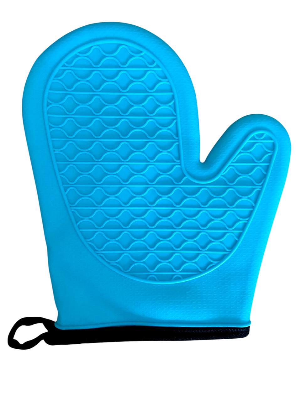 Рукавичка-прихватка для гарячого з внутрішнім термошаром 18х23 см Блакитний (15807)
