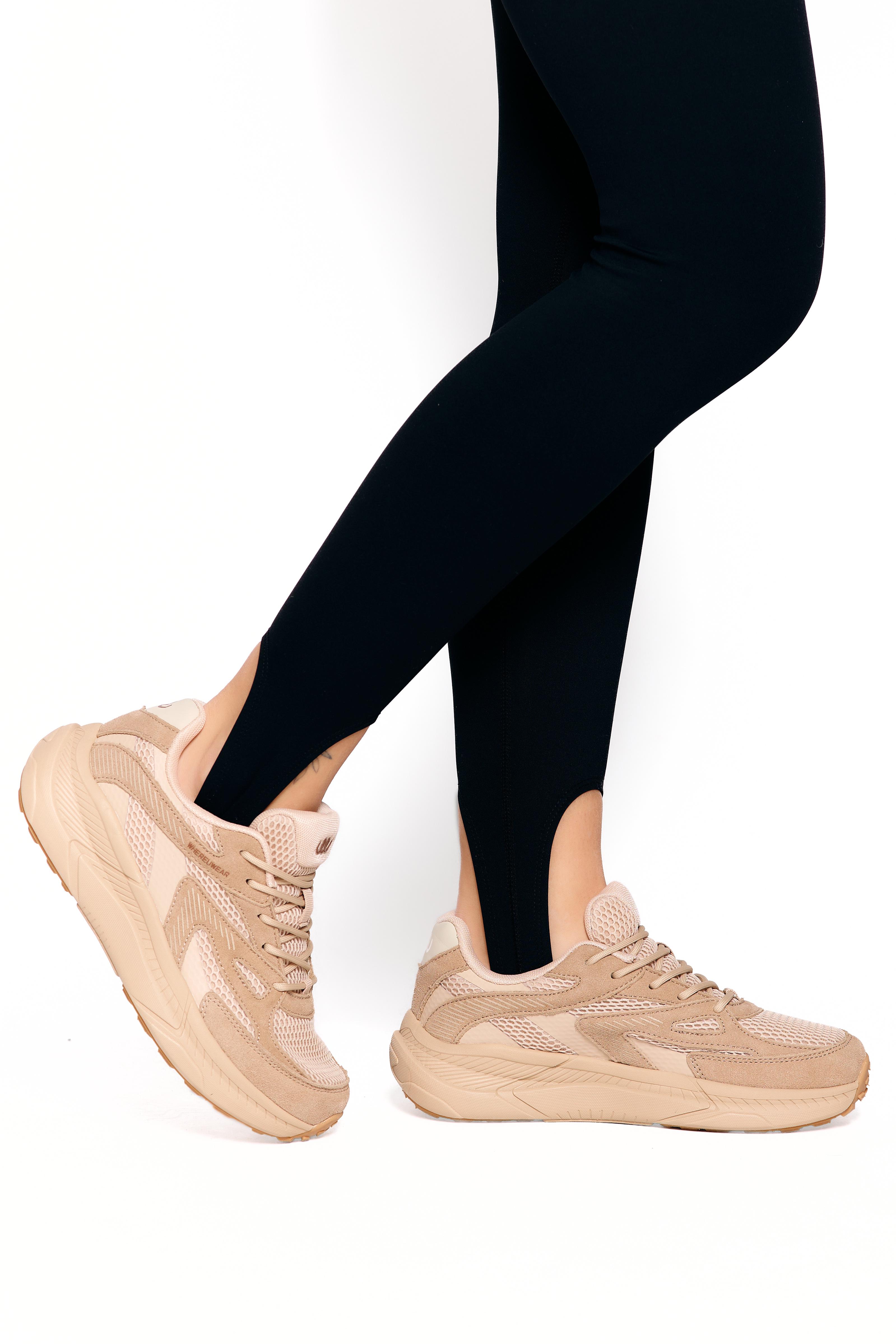 Кроссовки женские Where Uwear натуральная замша/текстиль 347043 р. 40 Бежевый (347043_40)