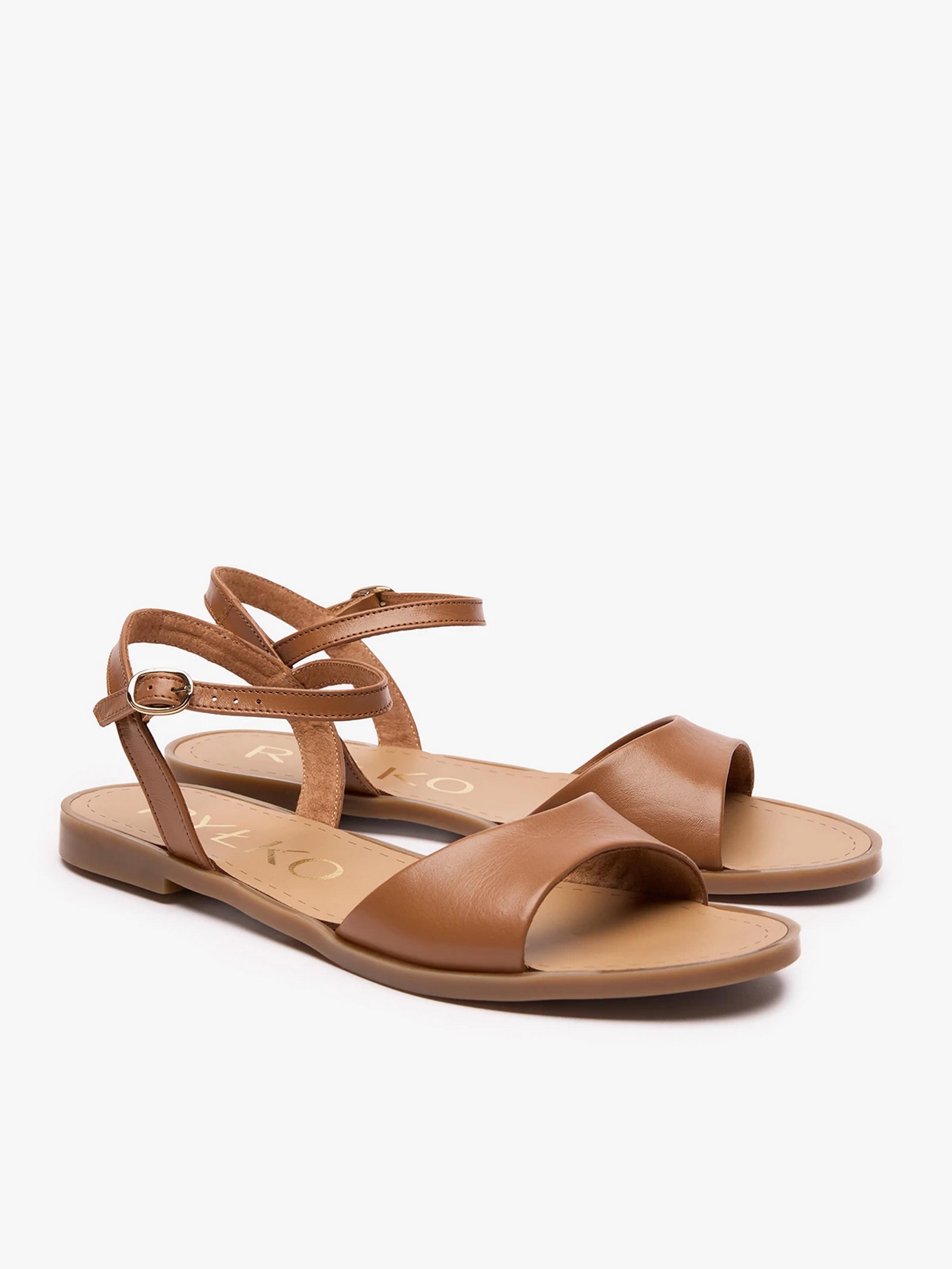 Босоножки женские кожаные RYLKO р. 42 Коричневый (0AD12_Q_ _GD9)