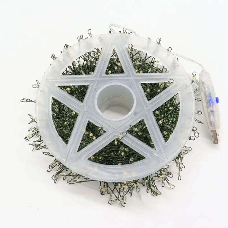 Гірлянда Роса феєрверк USB і пульт теплий білий 20 м 600LED (234575632_844)