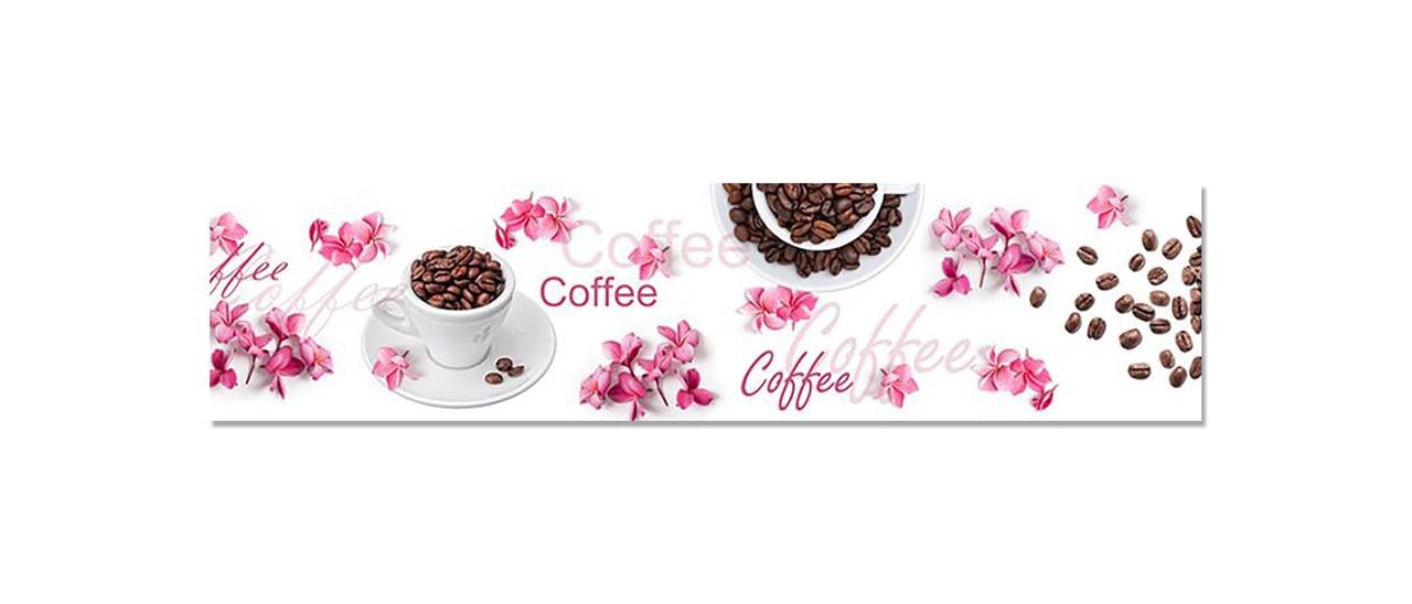 Наклейка виниловая на кухню Zatarga Кофе и Розовые цветы 600х2500 мм (1289776822) Наклейка виниловая на кухню Zatarga Кофе и Розовые цветы 600х2500 мм (1289776822)