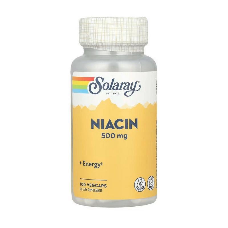 Ніацин Solaray Niacin 500 mg 100 вег. капс.