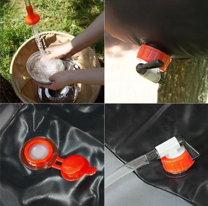 Душ летний туристический переносной 20 литров Camp Shower умывальник для дачи и кемпинга походный Черный (155) - фото 9 Душ летний туристический переносной 20 литров Camp Shower умывальник для дачи и кемпинга походный Черный (155) - фото 9