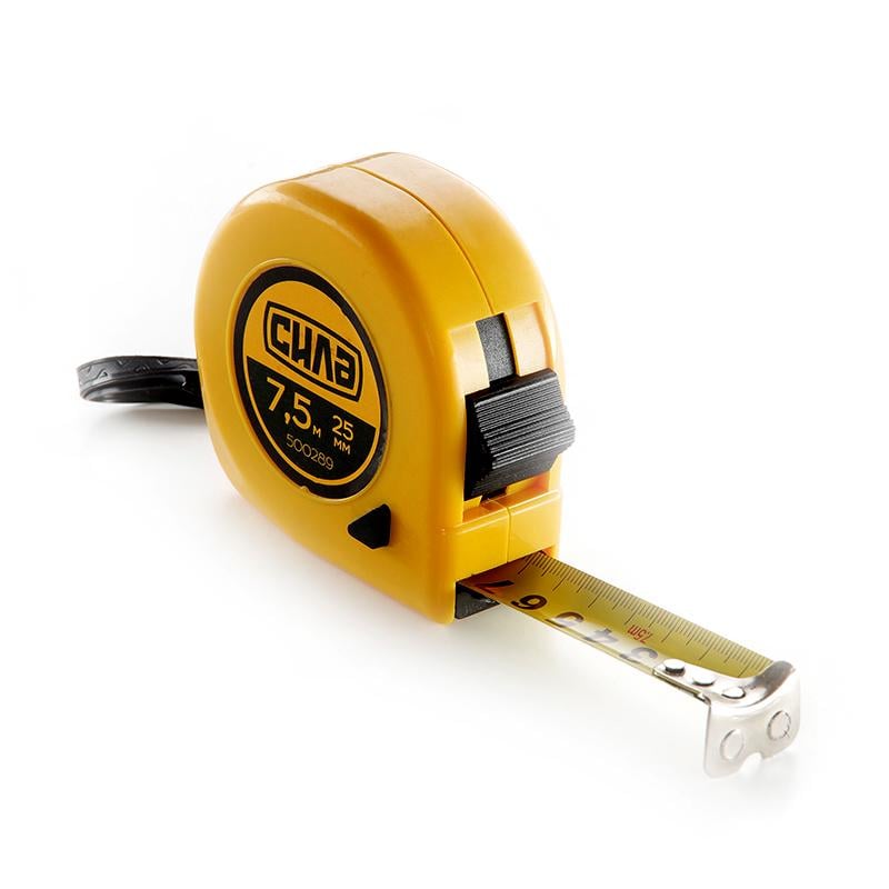 Рулетка Сила Стандарт з магнітом 7,5 м х 25 мм (500289) Рулетка Сила Стандарт з магнітом 7,5 м х 25 мм (500289)