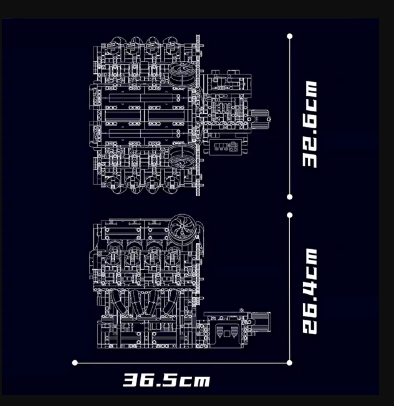 Конструктор детский Mould King TECHNIC V8 F488 Двигатель для мальчика 2718 дет. (22773721) - фото 7
