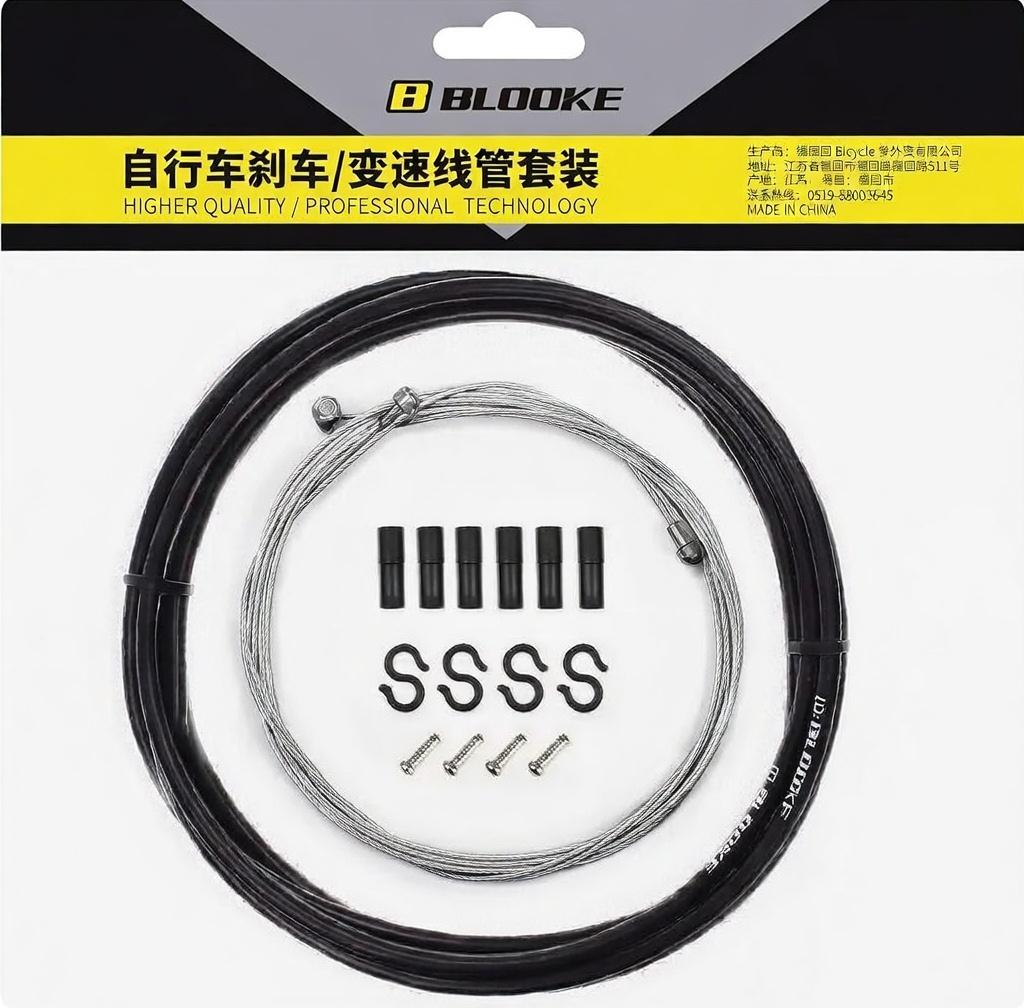Комплект для системи перемикання для велосипеда Blooke троси і сорочка Чорний (14422603)