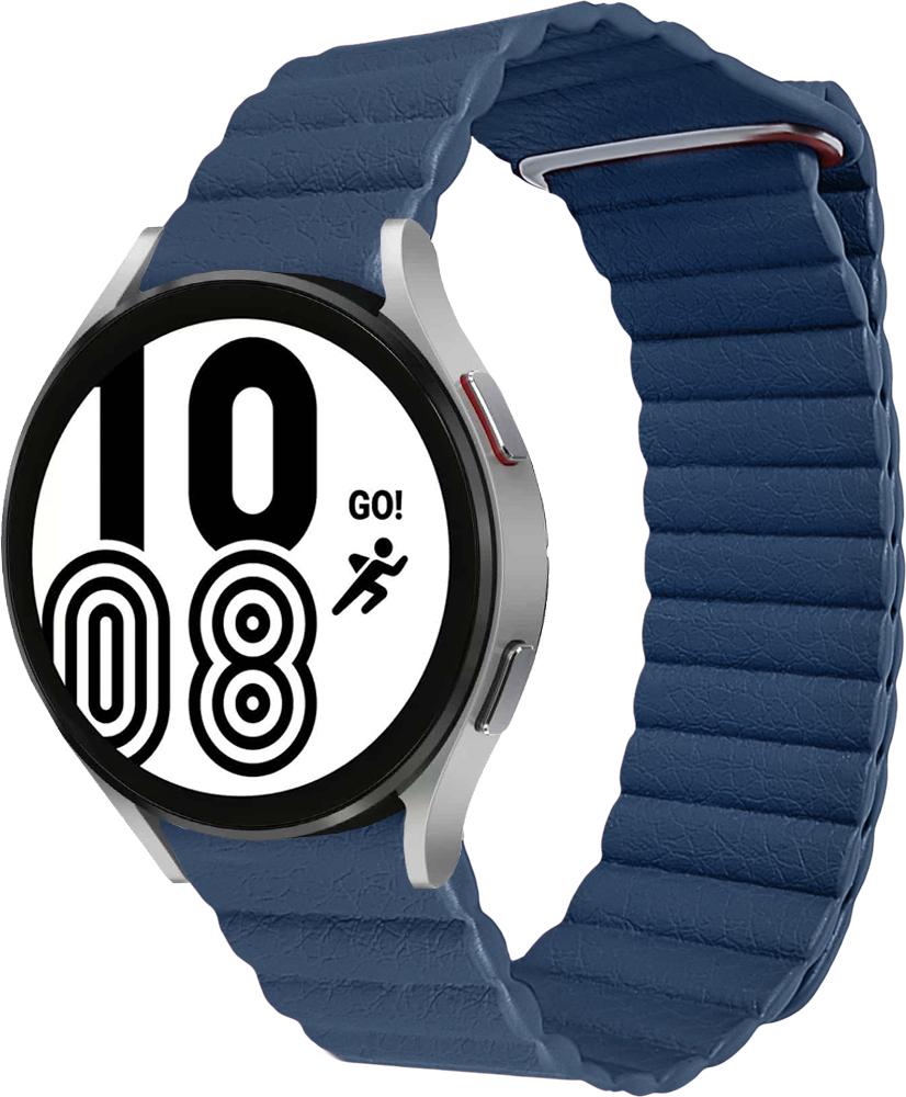 Ремешок кожаный Genis для Galaxy Watch 4 44 мм Blue (26493-28) Ремешок кожаный Genis для Galaxy Watch 4 44 мм Blue (26493-28)