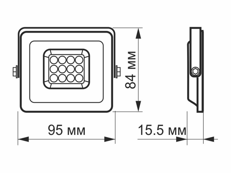 Прожектор светодиодный Videx F2e 10W 5000K 220V (VL-F2e-105W) - фото 4