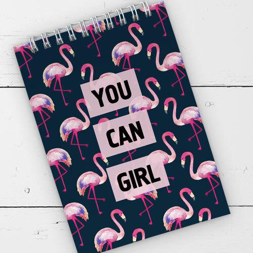 Блокнот на пружине Presentville А6 "You can girl" 9,5х14 см (BL6_19D003)