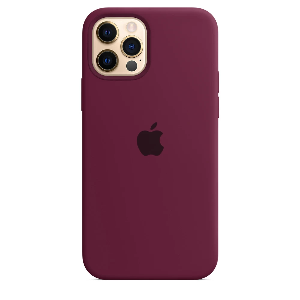 Силиконовый Чехол Накладка Silicone Case для iPhone 12/12 Pro Marsala - фото 2