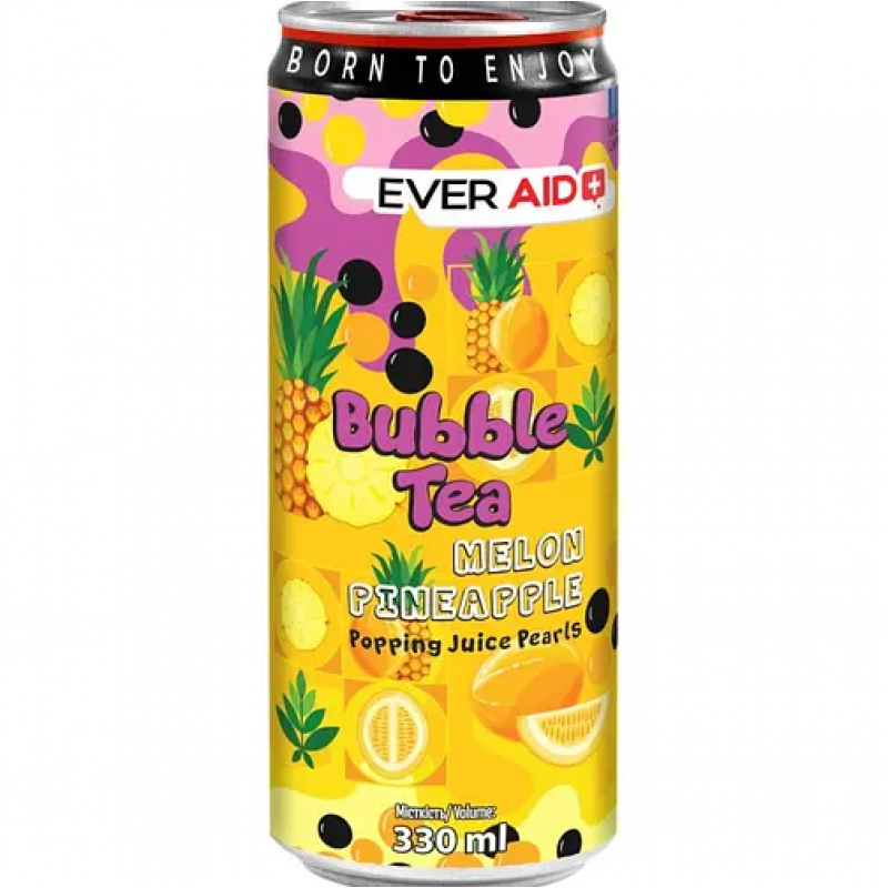 Напій безалкогольний Ever Aid Bubble Tea Melon Pineapple 330 мл