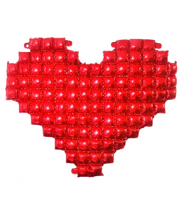 Воздушный шар Сердце 3D 137х119 см Красный (10101 )