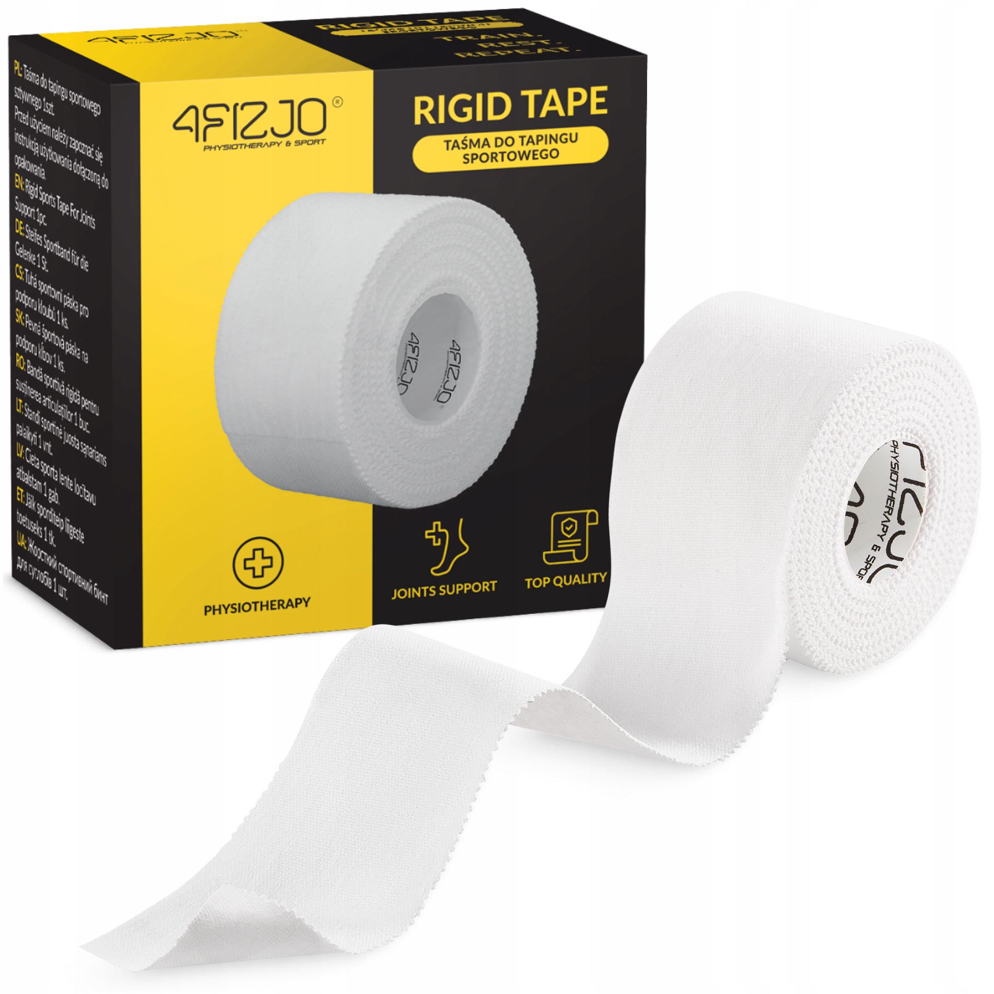 Тейп кінезіологічний 4fizjo Rigid Tape 5 см x 10 м жорстка White (P-5905973400824)