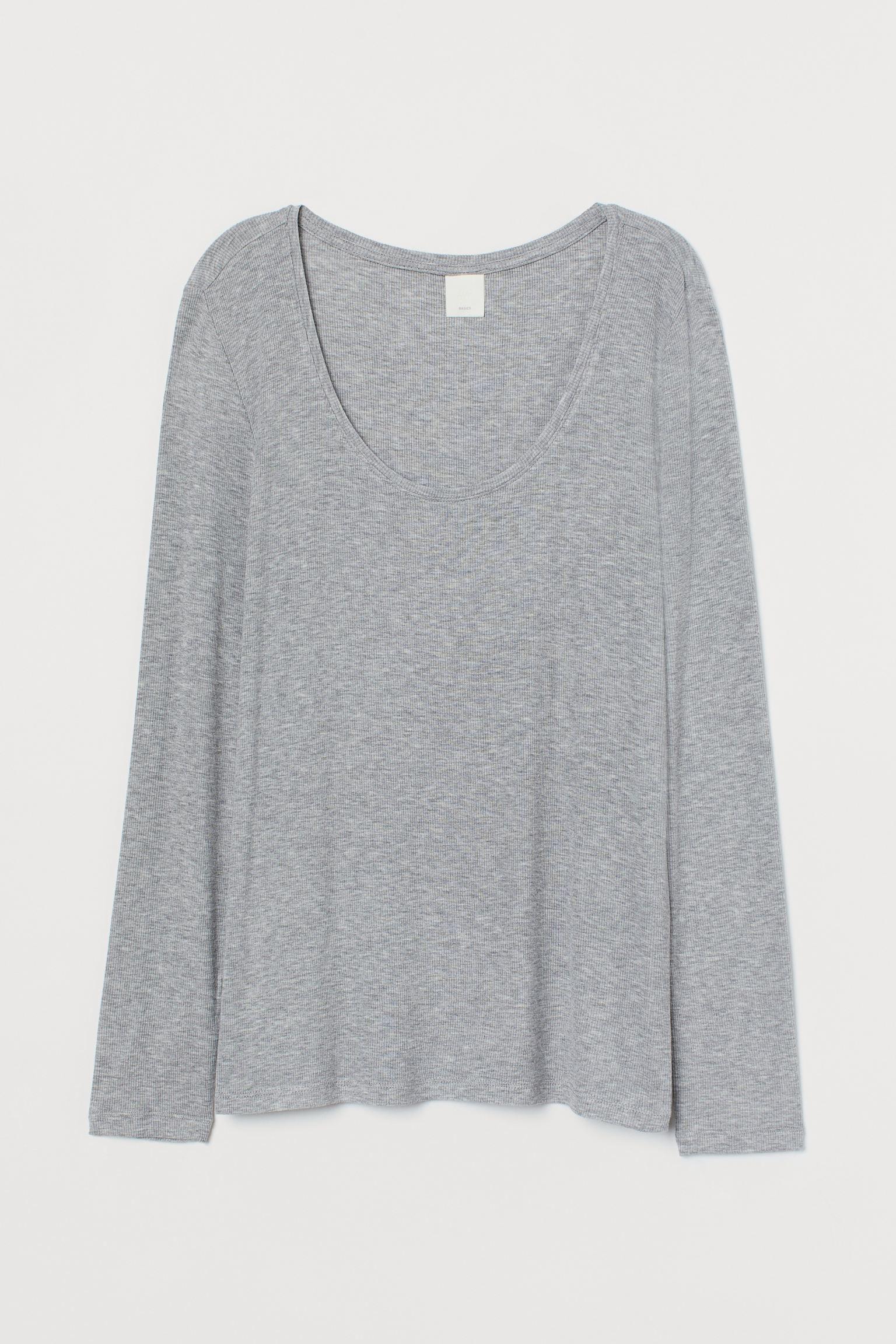 Лонгслив H&M M Серый (12118274281)