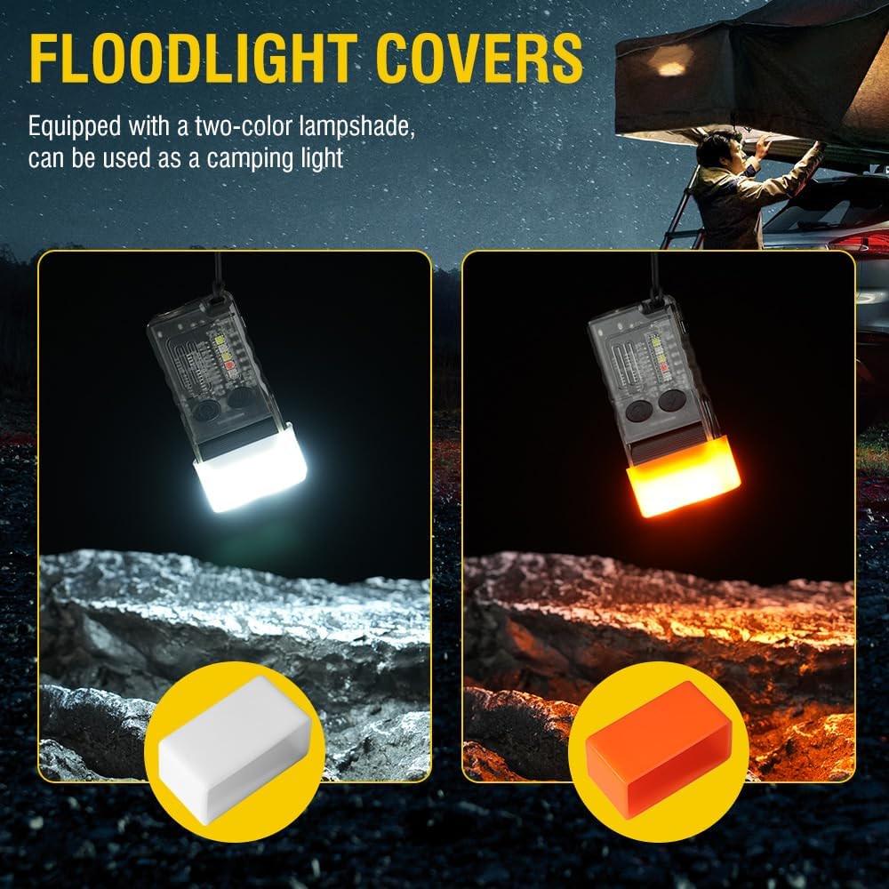 Фонарь-брелок Boruit V20-1 возвращается на 180° 1000 Лм IP67 с УФ Прозрачный (268/1) - фото 4