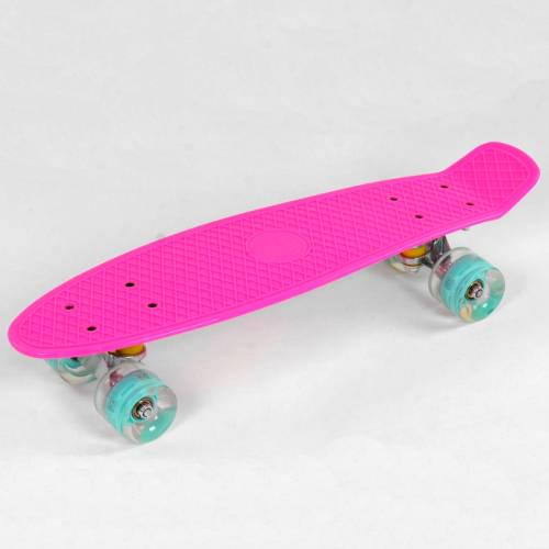 Пенниборд для детей Board Best с подсветкой 55 см Розовый (85418) - фото 1 Пенниборд для детей Board Best с подсветкой 55 см Розовый (85418) - фото 1