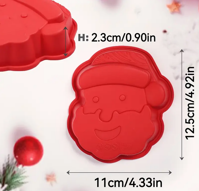 Силиконовая форма для выпечки в форме Санта Клауса Красный (ULC-129) - фото 4 Силиконовая форма для выпечки в форме Санта Клауса Красный (ULC-129) - фото 4