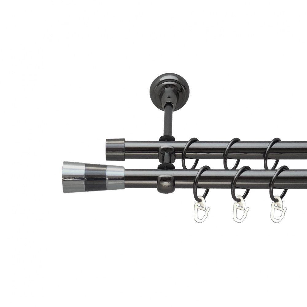 Карниз Orvit Валео дворядний гладкий 19/19 мм 160 см Онікс (00-00014917)