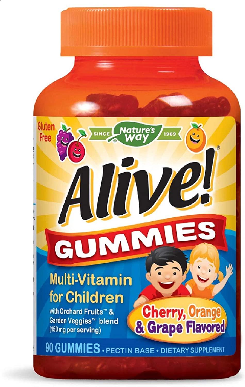 Мультивитаминный комплекс Nature's Way Alive! Kids Premium Multivitamin Cherry/Orange & Grape для детей 90 Gummies