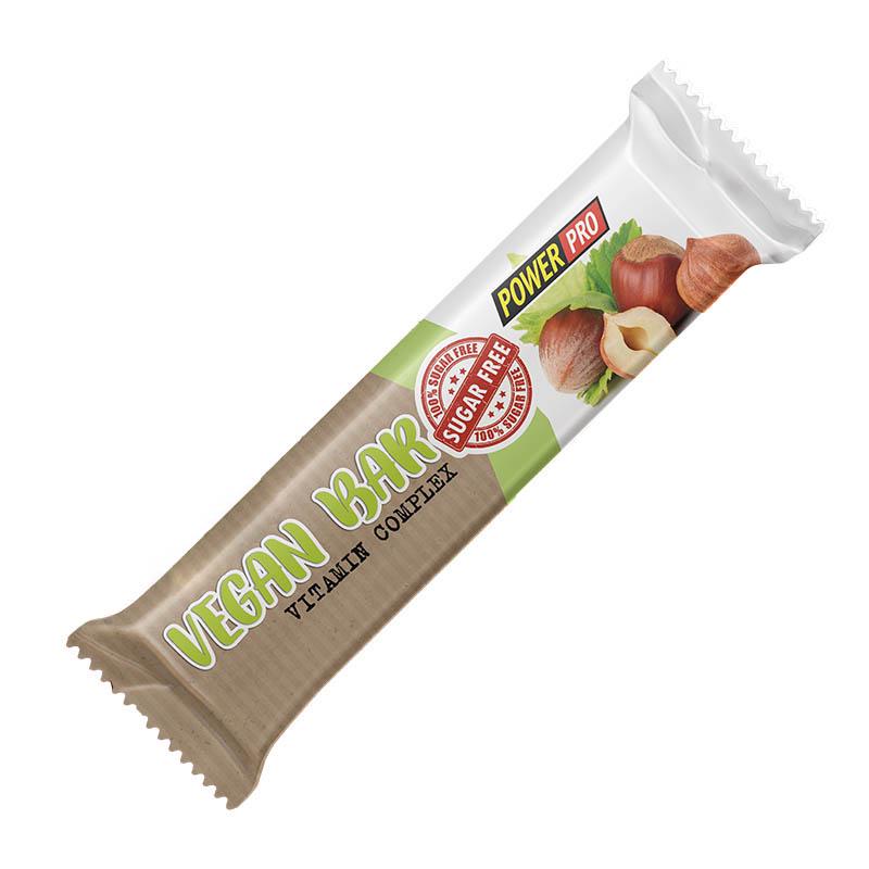 Батончик Power Pro Vegan Bar Sugar Free Горіхи і сухофрукти 60 г 20 шт