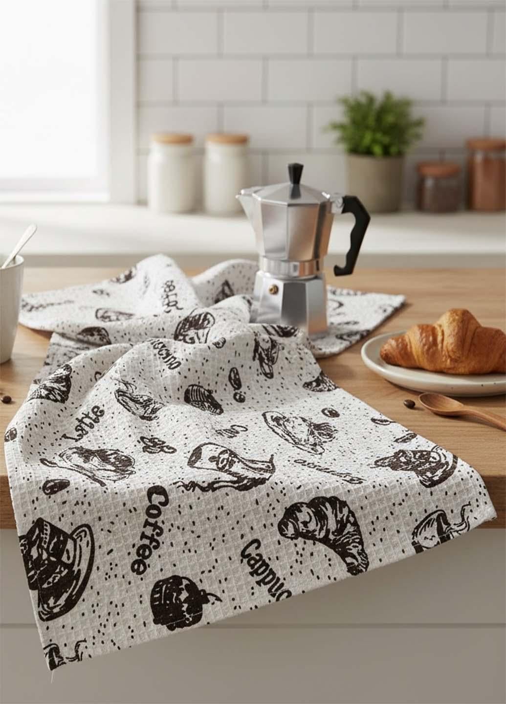 Полотенца вафельные Капучино 72х36 см 4 шт.