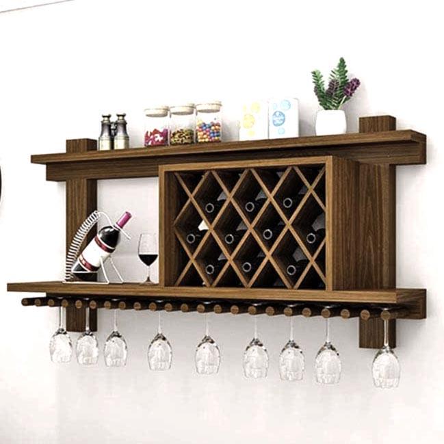 Полка для вина настенная из дерева Хокуто 100 Корица (ПНК-102233)