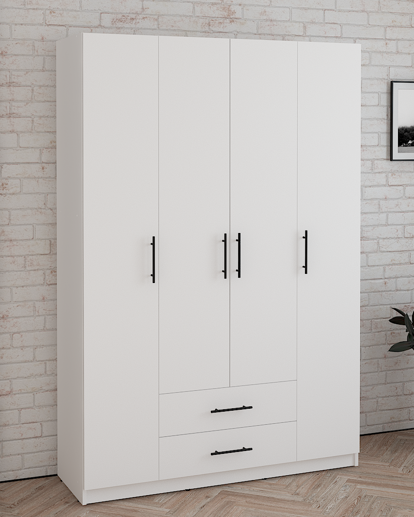 Шафа Стандарт 2/4 1286х1900х416 мм Білий - фото 7 Шафа Стандарт 2/4 1286х1900х416 мм Білий - фото 7