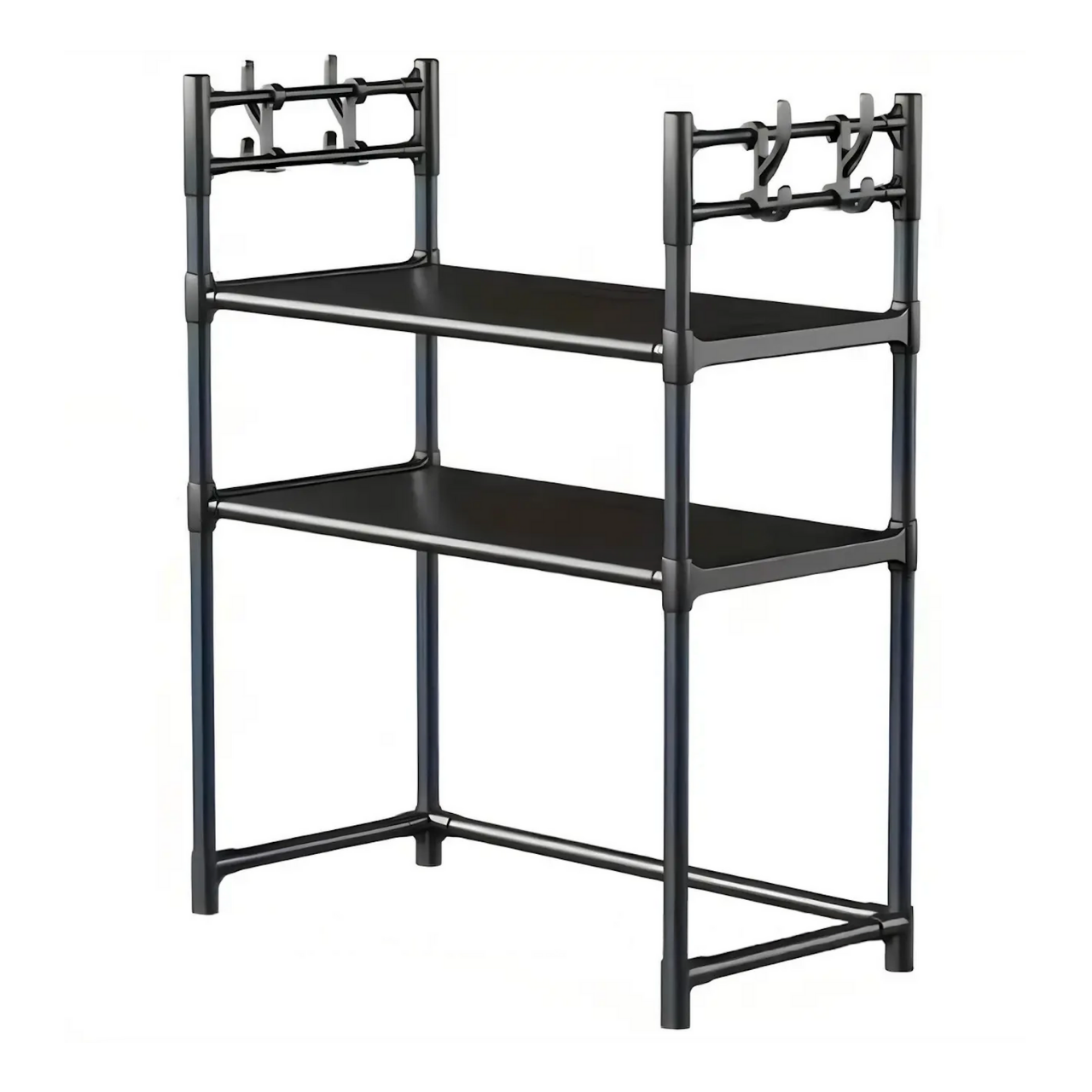 Полка-органайзер на микроволновую печь 3 яруса до 25 кг 33х59,5х72 см Черный (6162454692) - фото 1