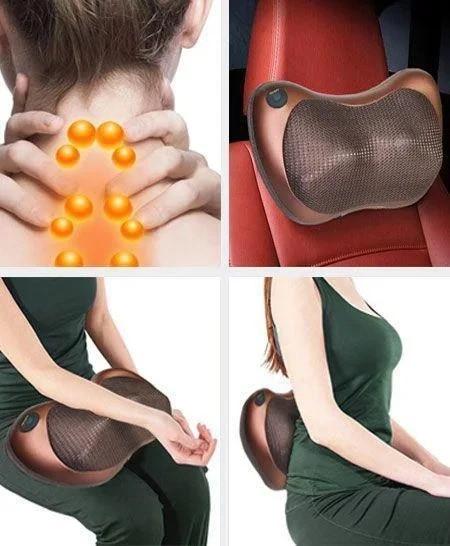 Массажная подушка с подогревом для спины и шеи Massage pillow (GHM 8028) - фото 5