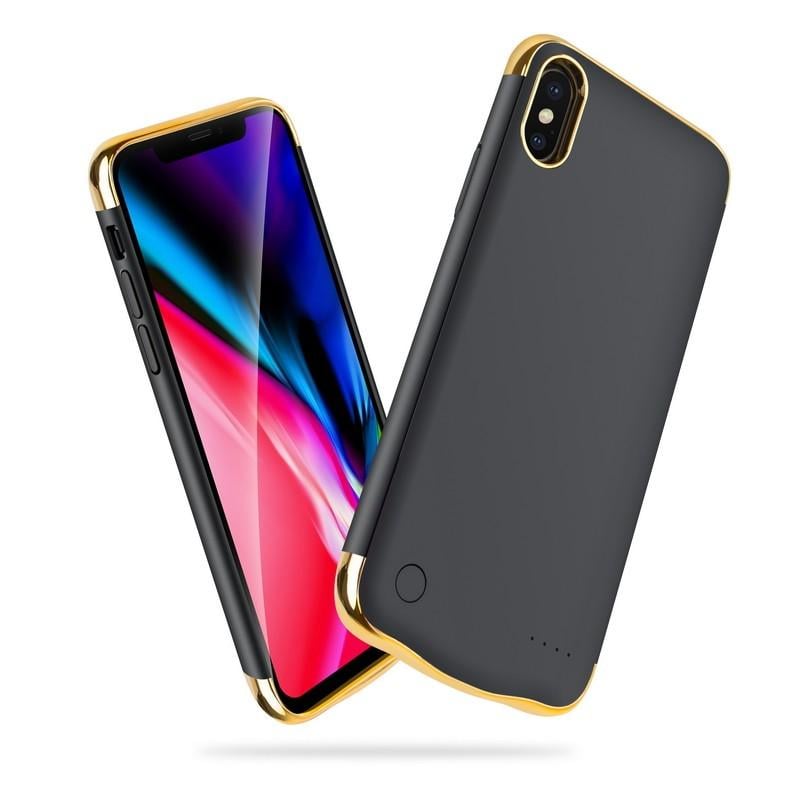 Чехол-аккумулятор XON PowerCase для iPhone XS Max 6000 mAh Черный/Золотой (PCBS1110360G 2070)