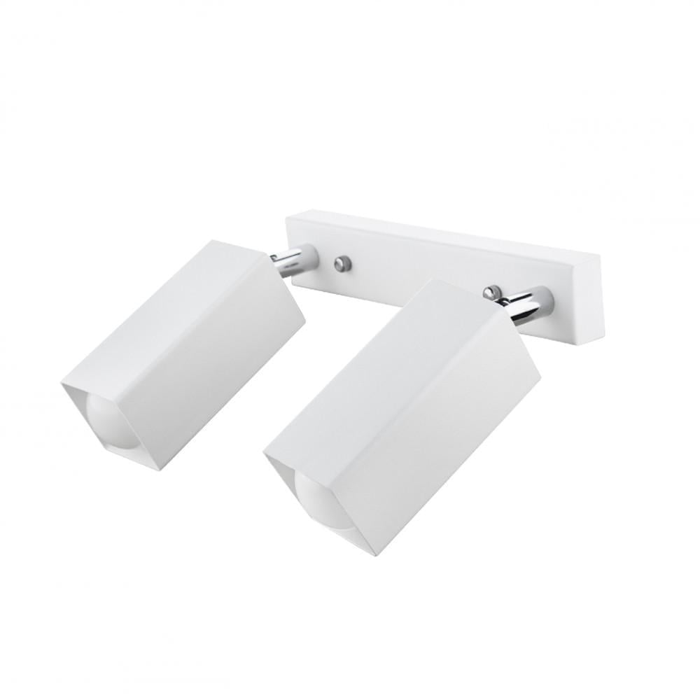 Бра MSK Electric в стиле лофт с поворотным механизмом под лампм Е27 Белый (SQ 1105-2 W)