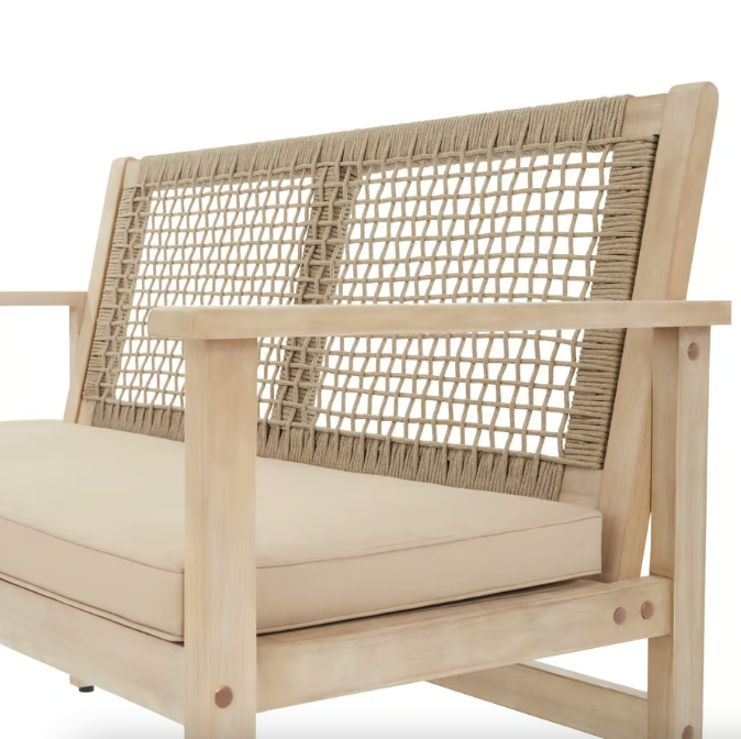 Лавка садова Di Volio Teracina з спинкою Бежевий (4935) - фото 5 Лавка садова Di Volio Teracina з спинкою Бежевий (4935) - фото 5