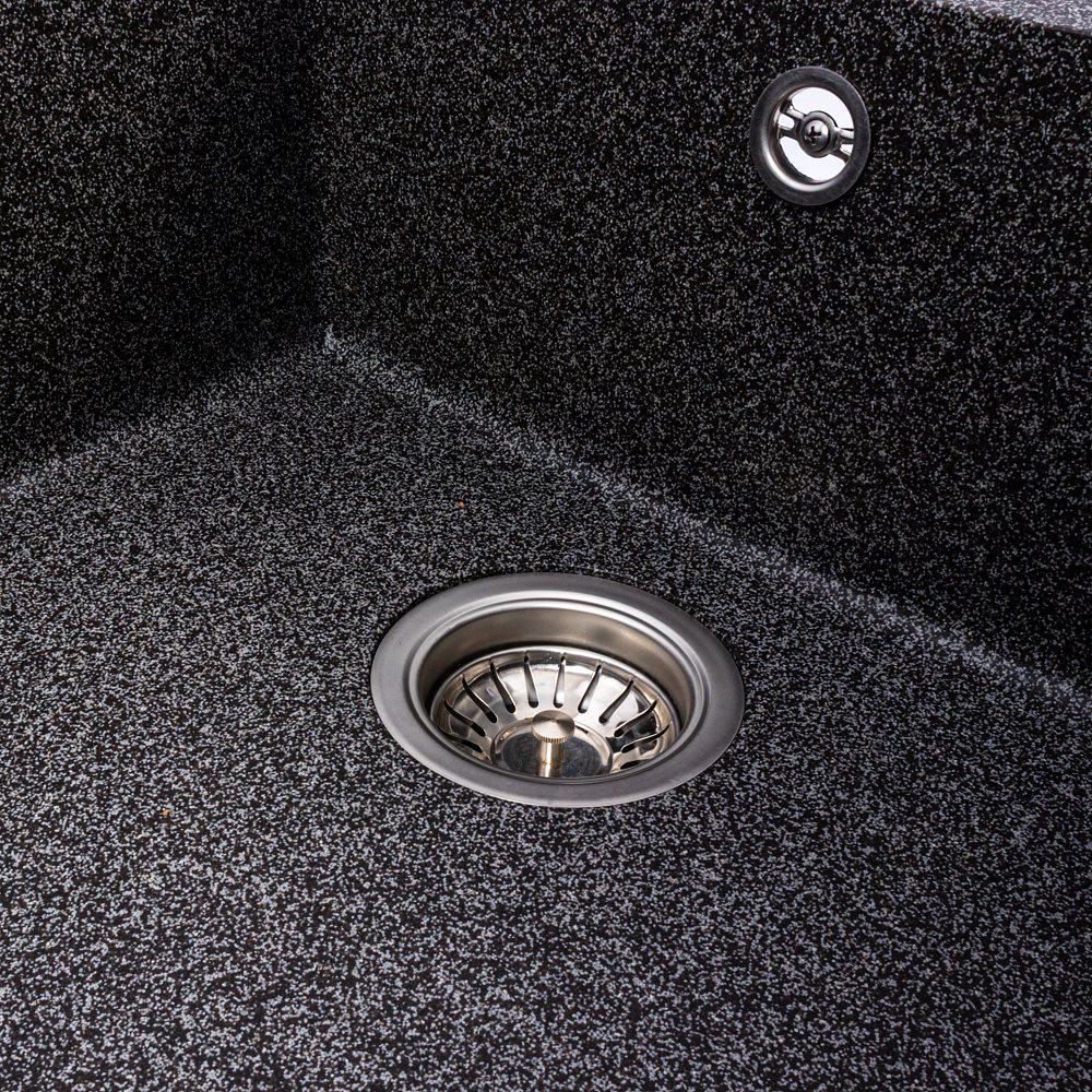 Мийка кухонна гранітна 7950 CALYPSO Valeso/змішувач Q411MB/сифон Графітовий - фото 6 Мийка кухонна гранітна 7950 CALYPSO Valeso/змішувач Q411MB/сифон Графітовий - фото 6