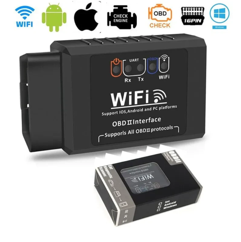 Сканер діагностики авто автосканер ELM327 V1,5 WiFi OBD2 Black (03b4d519) - фото 3