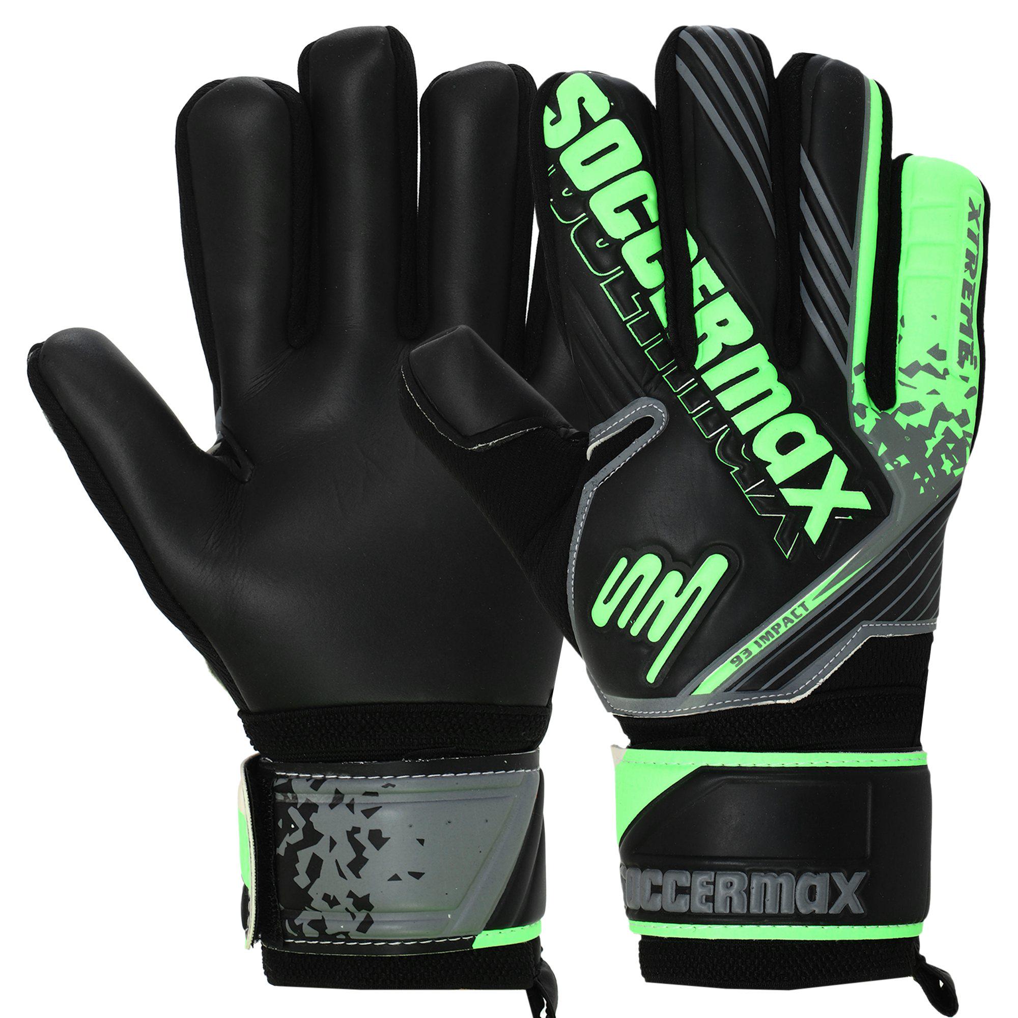 Воротарські рукавички SOCCERMAX GK-4316 р. 8 Чорно-зелений