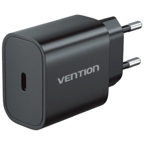 Зарядное устройство Vention 20W USB-C с кабелем Type-C 1 м Black (G16B0-EU)