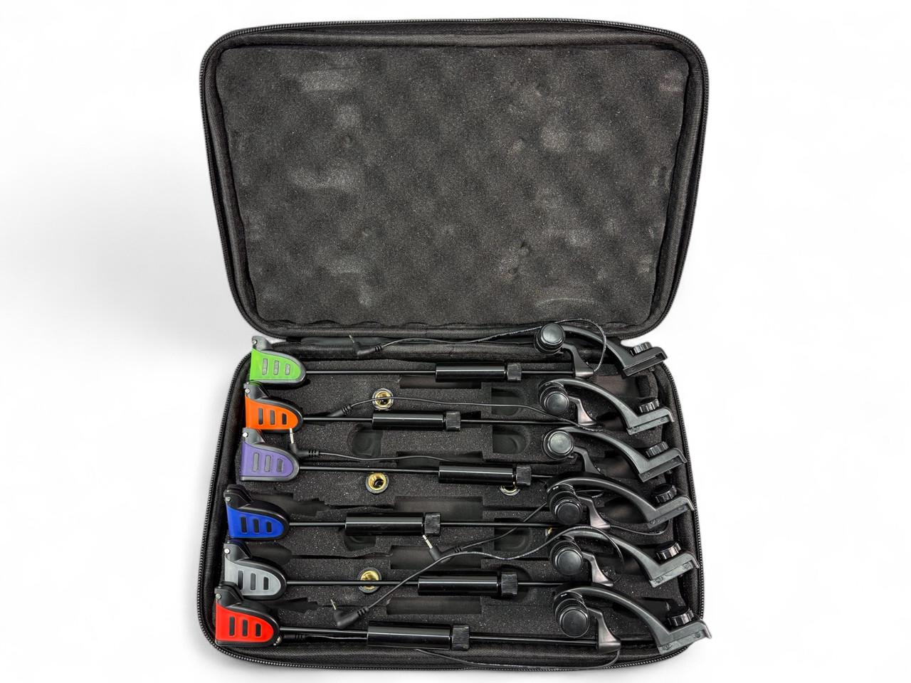 Карповые сигнализаторы Lixada 6 шт. в кейсе с быстросъемниками