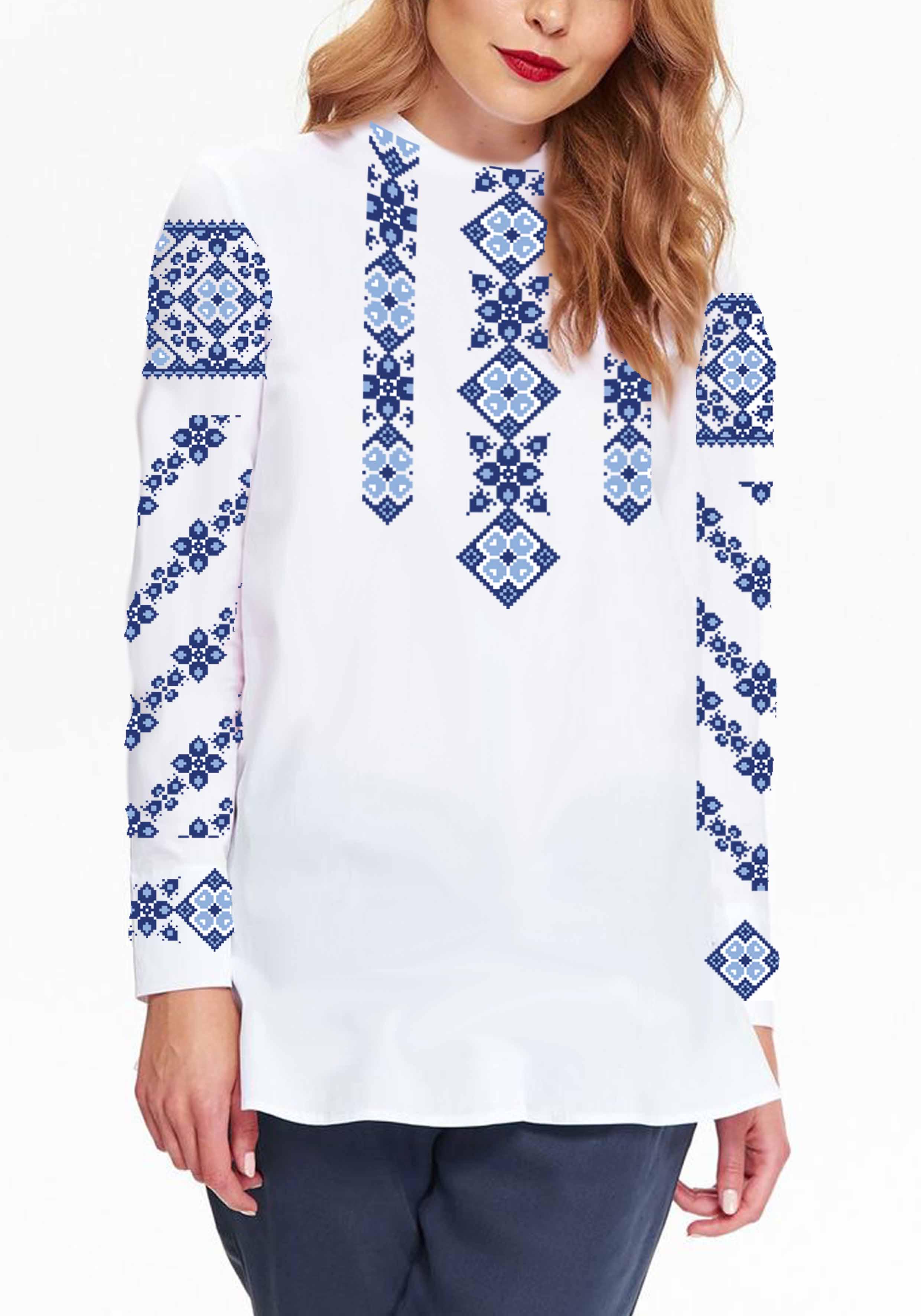 Заготовка для вышивки нитями или бисером рубашка СЖ-428 домотканое полотно