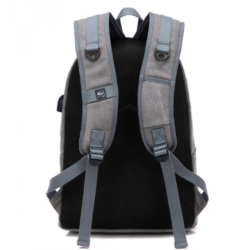 Рюкзак чоловічий брезентовий 43х36х16 см Сірий (656) - фото 2 Рюкзак чоловічий брезентовий 43х36х16 см Сірий (656) - фото 2