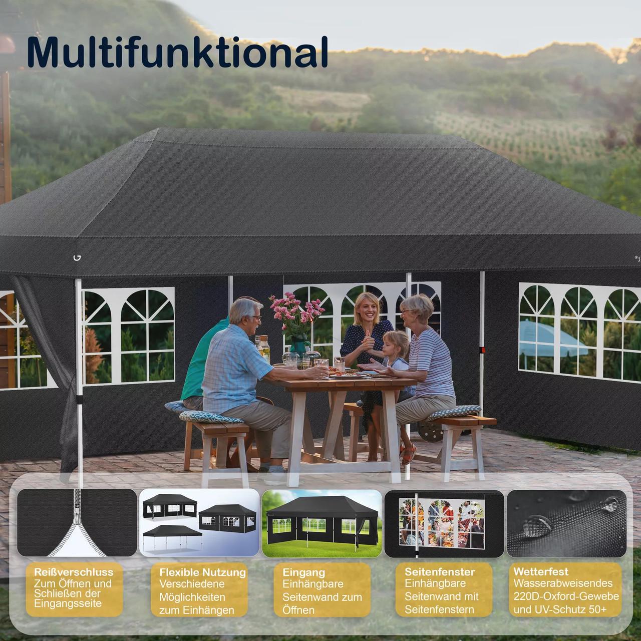 Павильон садовая KESSER 6x3 м UV50+ Черный - фото 10 Павильон садовая KESSER 6x3 м UV50+ Черный - фото 10