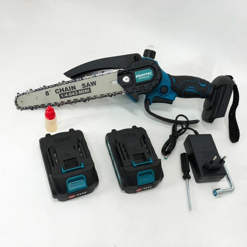 Пила ланцюгова міні Krafftec 36V 4 Ач 20 см в кейсі 2 акумулятори (tf6043) - фото 7 Пила ланцюгова міні Krafftec 36V 4 Ач 20 см в кейсі 2 акумулятори (tf6043) - фото 7