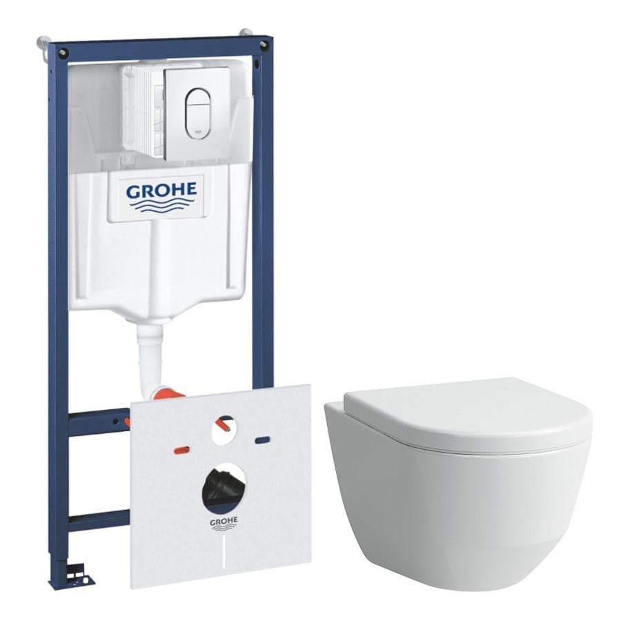 Комплект инсталляции Grohe Rapid SL H8619570000001_38929000_37131000 с унитазом кнопка Хром (147033)