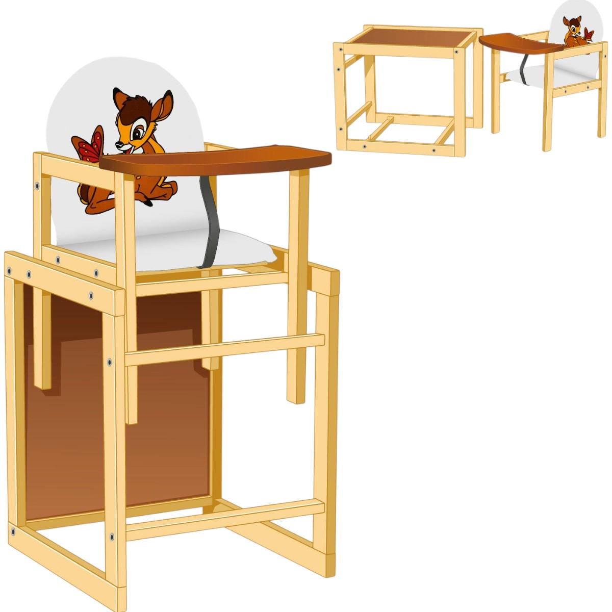 Стульчик для кормления Мася Олененок Белый (№2015) - фото 6 Стульчик для кормления Мася Олененок Белый (№2015) - фото 6